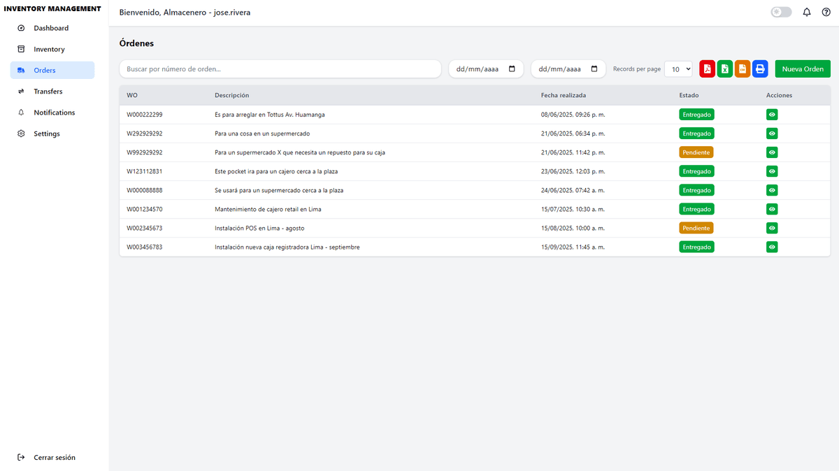 Inventory Management System (Multi-Warehouse)